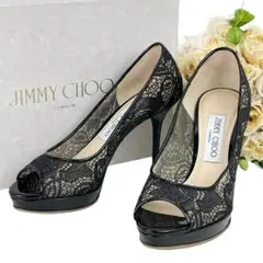 ☆美品☆ジミーチュウ 36/23cm ハイヒール メッシュ ドレス パーティー