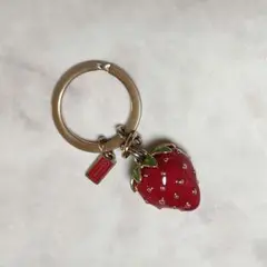 【美品 レア】コーチ　COACH マウス いちごのキーホルダー バッグチャーム COACH コーチ キーホルダー キーリング ☆COACH☆ ストロベリー
