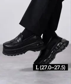 【CLEL】エアークッション ハイソールローファー/ダービーシューズ L