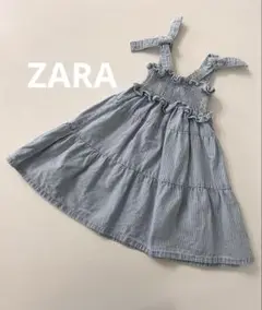 ZARAGIRLSザラベビーストライプキャミワンピースティアードワンピース90