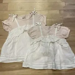 姉妹お揃いコーデ　110cm.90cm