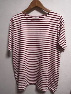美品♡アップルハウス♡カット ソー♡Tシャツ♡ボーダーレッド
