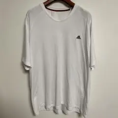 adidas アディダス ホワイト Tシャツ ラグラン 3XL