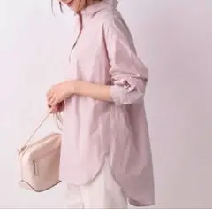 GLOBAL WORK ストライプシャツ PINK M