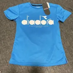 diadora 青 Tシャツ ロゴ入り