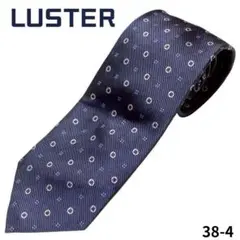 LUSTER　ネクタイ　総柄　グレー　おしゃれ　通勤　ビジネス　二次会