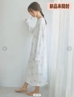 ＊新品未開封＊gelato pique ダイナソー 柄 ワンピース オフホワイト ダイナソー柄ワンピース(ワンピース)｜ルームウェア・パジャマ