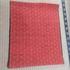 朱色 生地 はぎれ