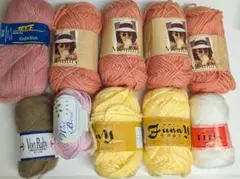 未使用　オリンパス他　毛糸セット暖色系