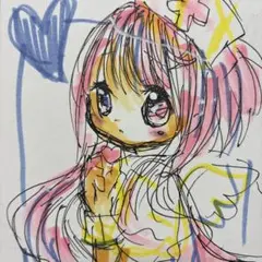 新作。手描きイラスト。ナースの女の子