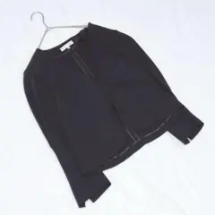 KN0263【クミキョク】ノーカラージャケット【2】フォーマル ネイビースリット