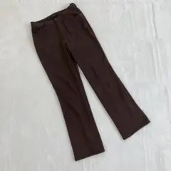 ⭐️ブーツカットパンツ⭐️ブラウンカラー フレアスラックス 脚長効果 ストレッチ