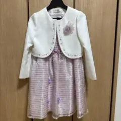 ホワイトジャケットとピンクドレスセット 120cm