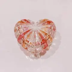 クリスタルガラス ハート型食器 蓋付き