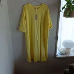 to touch イエロー 半袖シャツワンピース