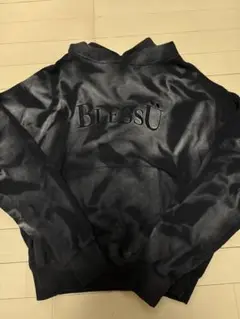 BlessU フード付きスウェットパーカー 黒