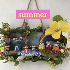 どんぐりアート♡南国タペストリー風オブジェ♡
