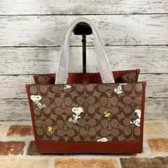 新品 未使用 coach コーチ スヌーピー ショルダー ローグ ピーナッツ