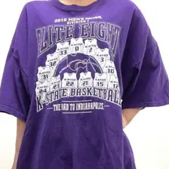 STEP AHEAD Tシャツ ELITE EIGHT 紫パープル 2XL 古着