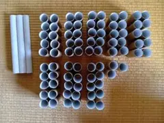 トイレットペーパー芯 茶色８３個 ラップ芯 ３本