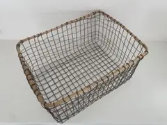 ワイヤーバスケット レトロアンティーク　ほぼ未使用