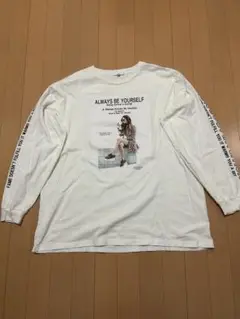 SPINNS スピンズ 白 ロンＴ 長袖 Tシャツ