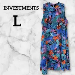 一点もの❤️ INVESTMENTS 【L】ノースリーブワンピース ブルー