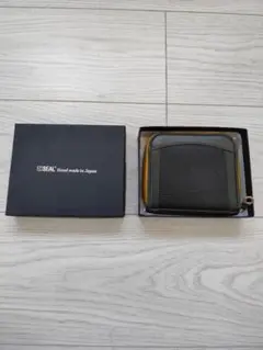 SEAL 日本製 二つ折り財布 黒/グリーン