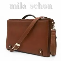 mila schon ビジネスバッグ ショルダーバッグ 2way レザー 日本製