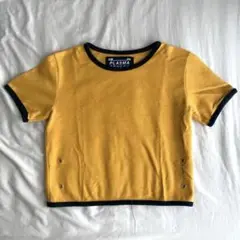 【匿名配送】韓国 PLASMA SPHERE Tシャツ ショート丈 オレンジ