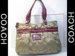 ★COACH コーチ★POPPYポピー シグネチャー柄セミショルダートートバッグ