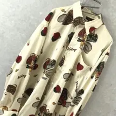 90s テニス ウィルソン スカーフ柄 シャツ レア ヴィンテージ フリー
