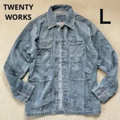 TWENTY WORKS トゥエンティーワークス デニムカバーオール L