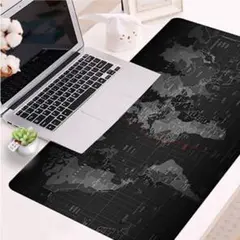 【セール中】マウスパッド 世界地図 ゲーミング 黒 滑り止め キーボード 布製