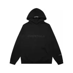 ESSENTIALS ブラック パーカー フード付き Mサイズ
