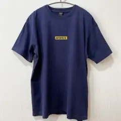 AVIREX バンダナ プリント ボックスロゴ Tシャツ　ネイビー　M