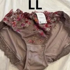 WACOAL レシアージュ　ブラウン　ショーツ　花柄　LL