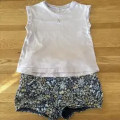 petit main 100cm タンクトップとショートパンツセット