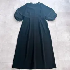極美品✨MANOF マノフ VOLUME SLEEVE ONE PIECE 黒