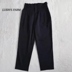 【ローリーズファーム】テーパードパンツ F クロップド丈 ブラック ウエストゴム