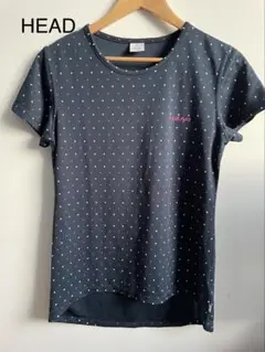 【美品】HEAD レディース M ネイビー ドット柄 シャツ