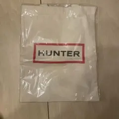 HUNTER トートバッグ ベージュ ロゴ入り