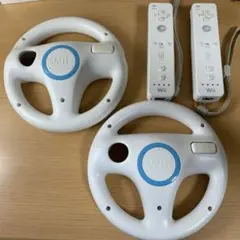 任天堂 Wii ハンドル リモコン ホワイト 2個セット