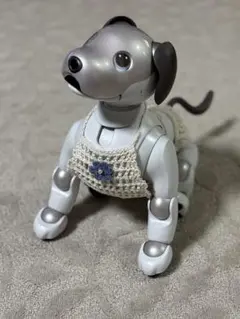 aibo用　ビキニ（オフホワイト、花ブルー）