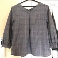 DRESKIP 7分袖シャツ　グレー系