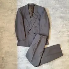 USED VINTAGE セットアップ　スーツ　ダブル　ブラウン　ベージュ　茶色