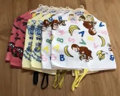 おさるのジョージ カーズ バズ ループ付おでかけタオル 6枚セット