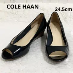 COLE HAAN コールハーン パンプス ウェッジソール オープントゥ 黒