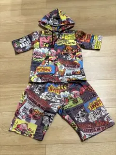 ヒスミニ 総柄 100cm セットアップ 上下セット
