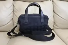 CHANEL ニュートラベルライン 黒 ショルダー トートバッグ 2WAY